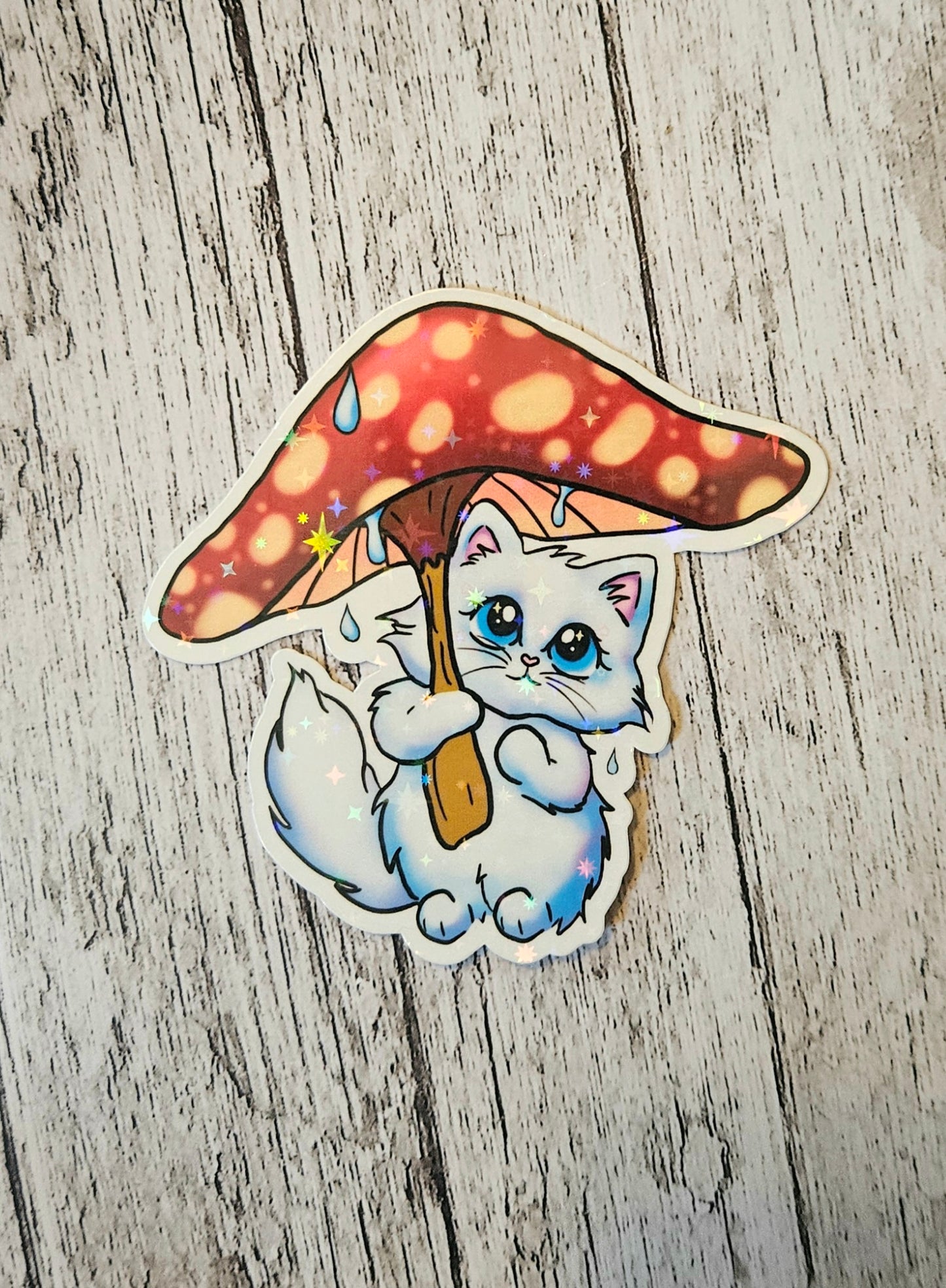 Mushroom kitty sticker