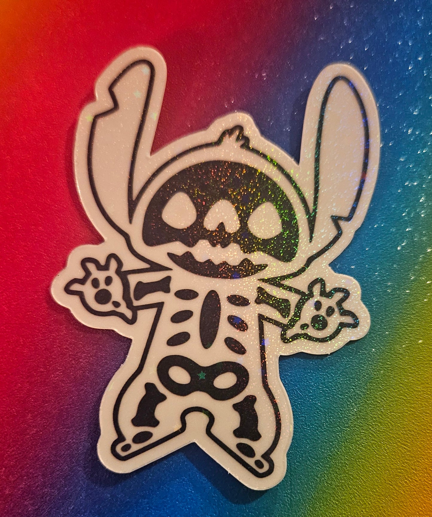 Alien skeleton sticker
