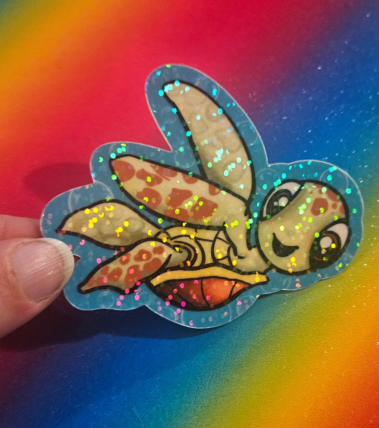 Cute turtle dude sticker