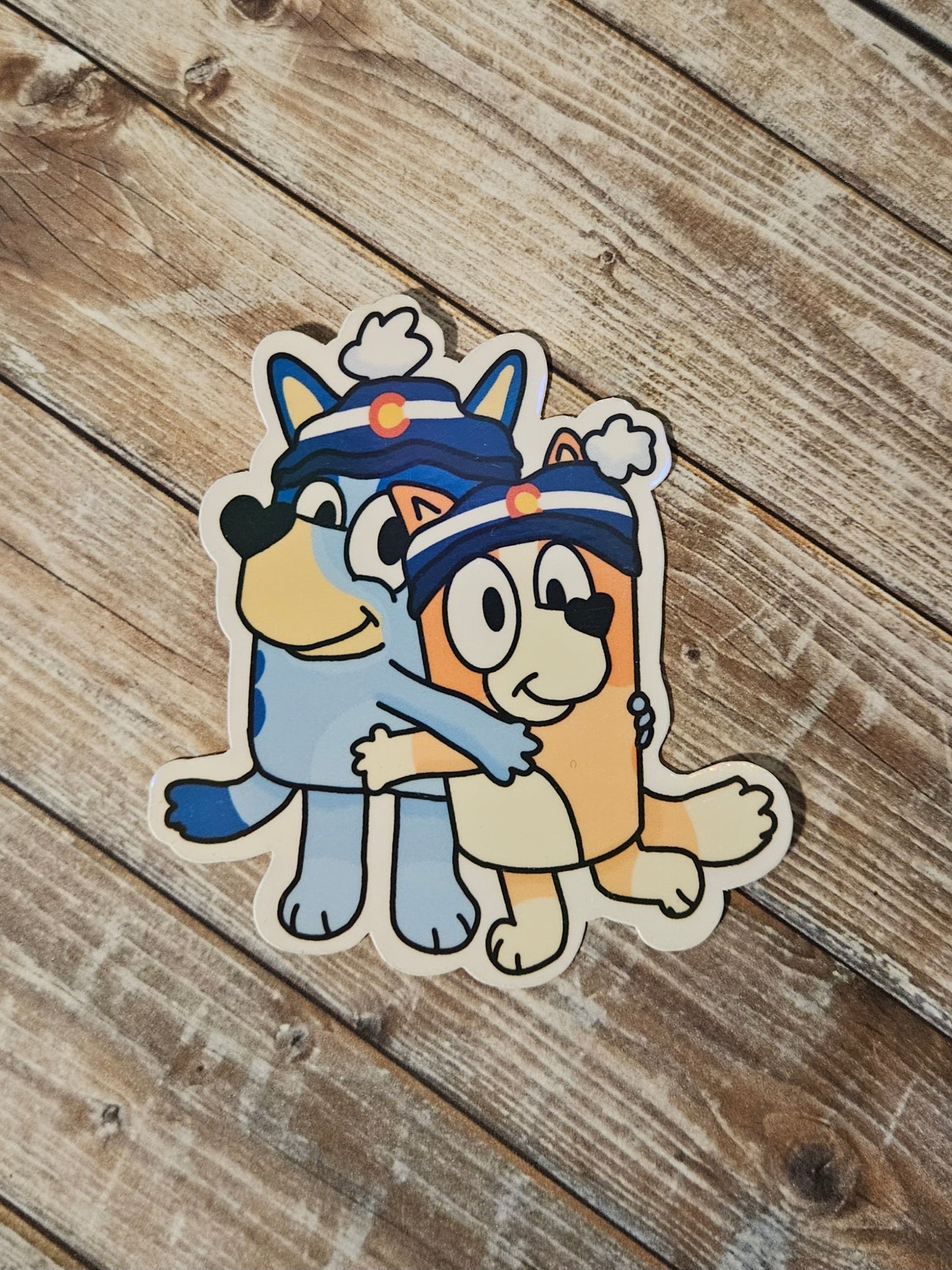 Colorado hat huggin doggies sticker