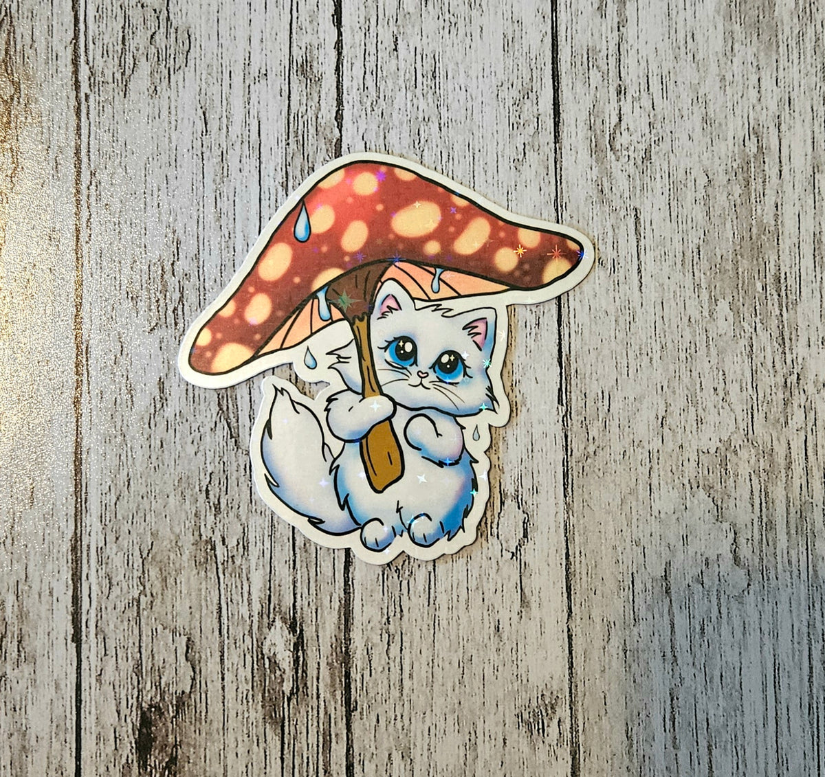 Mushroom kitty sticker