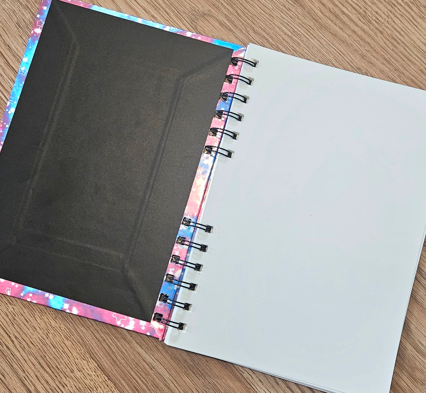 Blue Silly Tiger and bird with hat Sparkly Reusable sticker book for sticker hoarders (hard back)