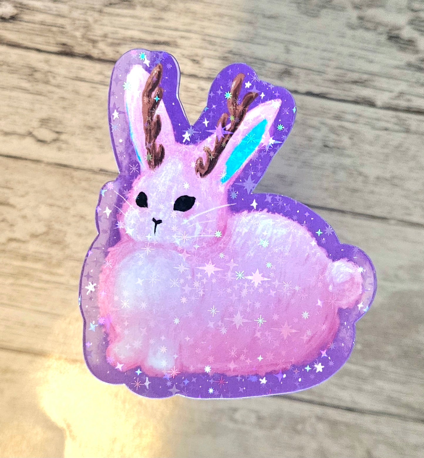 Cute pastel jackalope sticker for water bottle and laptop