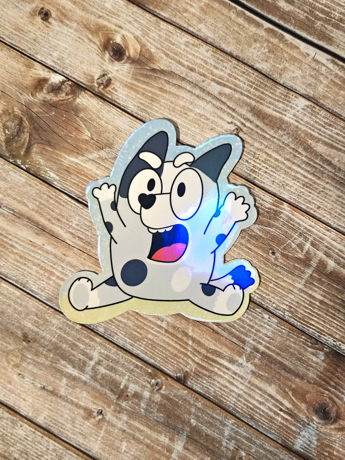 Crazy silly dog sticker