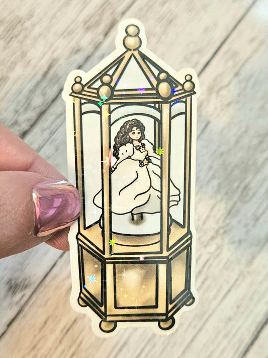 As the world falls down lullaby doll sticker for water bottle