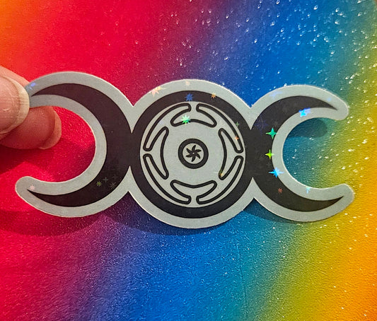 Hecate triple moon protection sticker