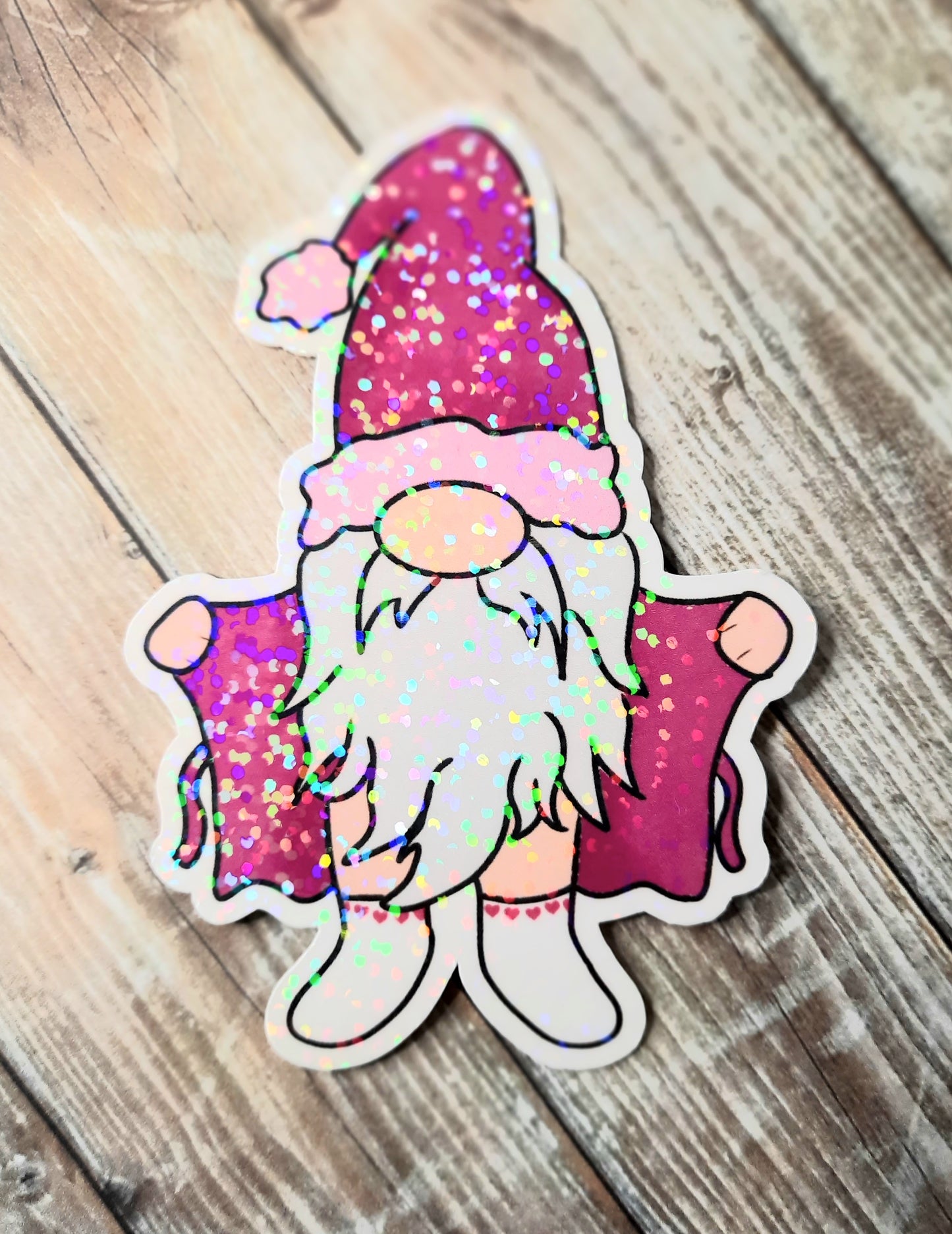 Naughty gnome flasher sticker