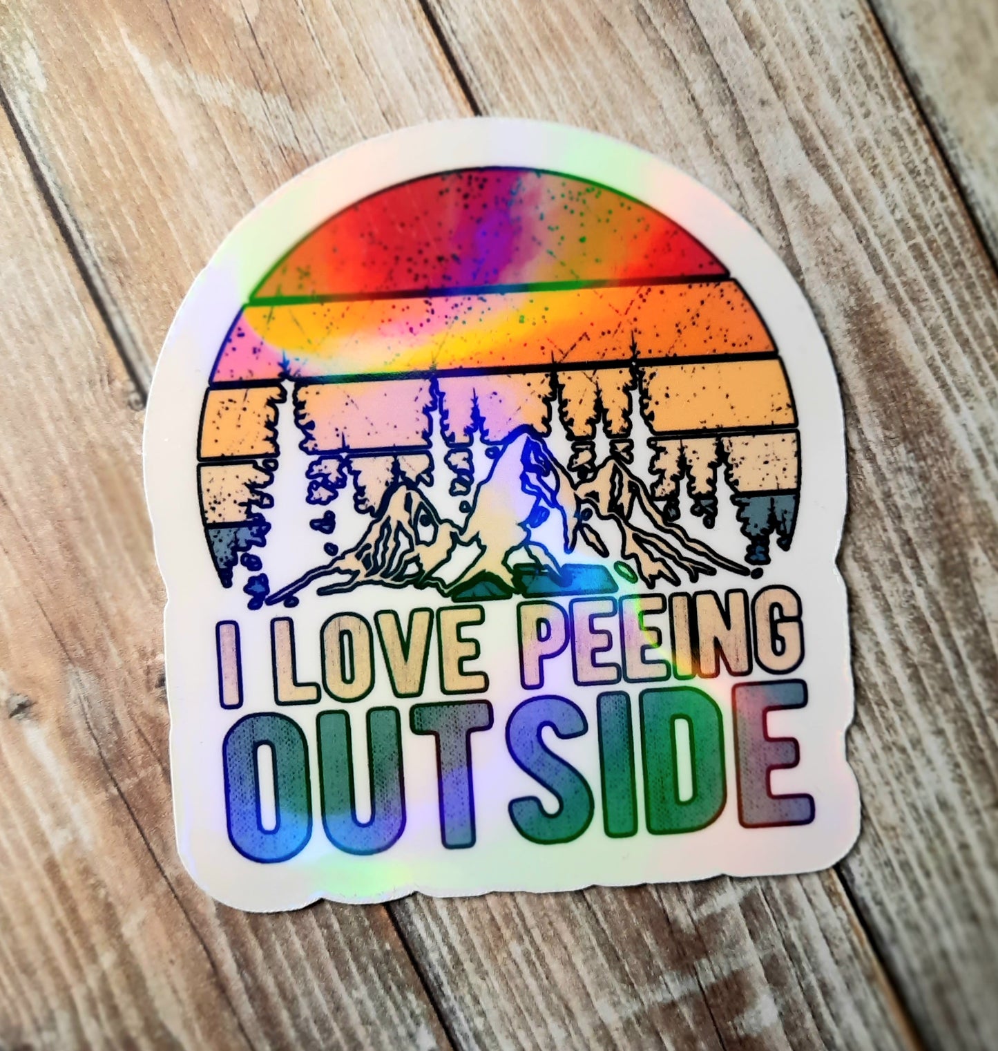 I love peeing outside sticker