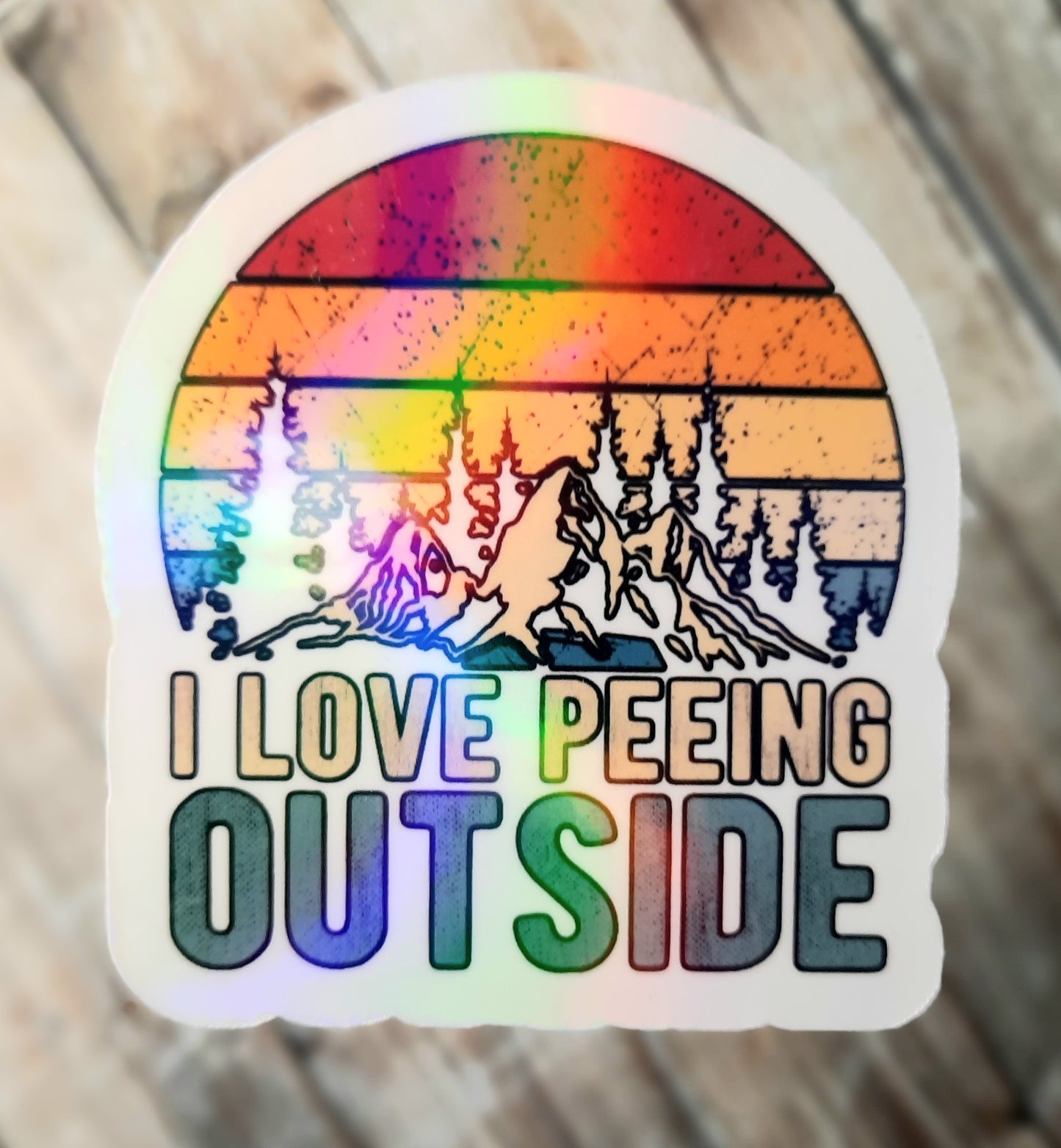 I love peeing outside sticker