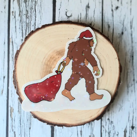 Santa Sasquatch Sticker